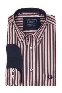 Camisa casual de riscas